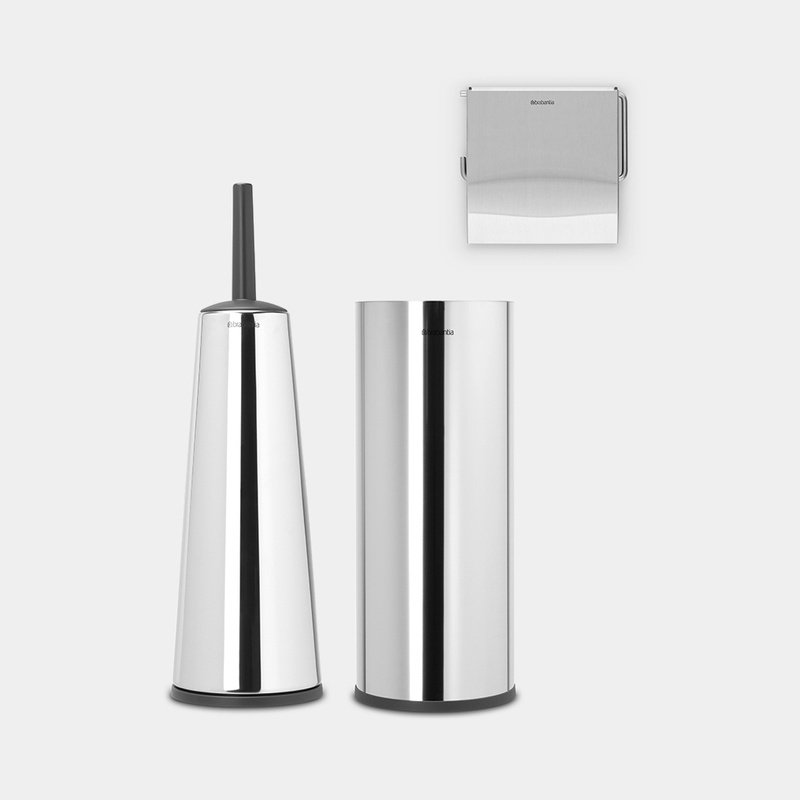 Brabantia - Zestaw akcesoriów toaletowych 3 szt. ReNew połysk