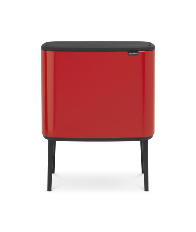 Brabantia - kosz na śmieci Bo Touch Bin 34L (23+11 ) czerwony passion
