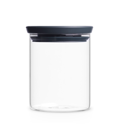 Brabantia -  pojemnik szklany 0,7 L - pokrywa szara