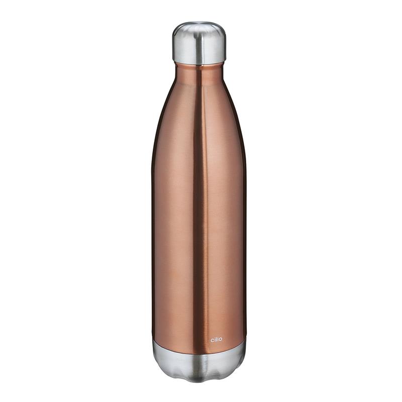 Cilio - butelka termiczna, stal nierdzewna, kolor miedziany, 0,75 l Elegante