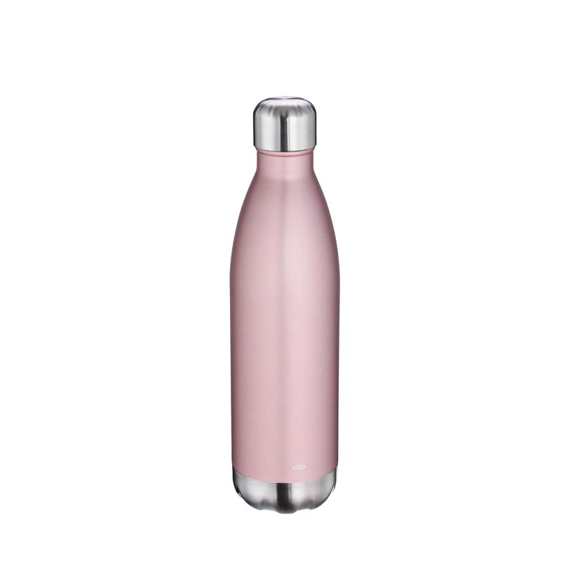 Cilio - butelka termiczna, stal nierdzewna, różowe złoto, 0,75 l Elegante