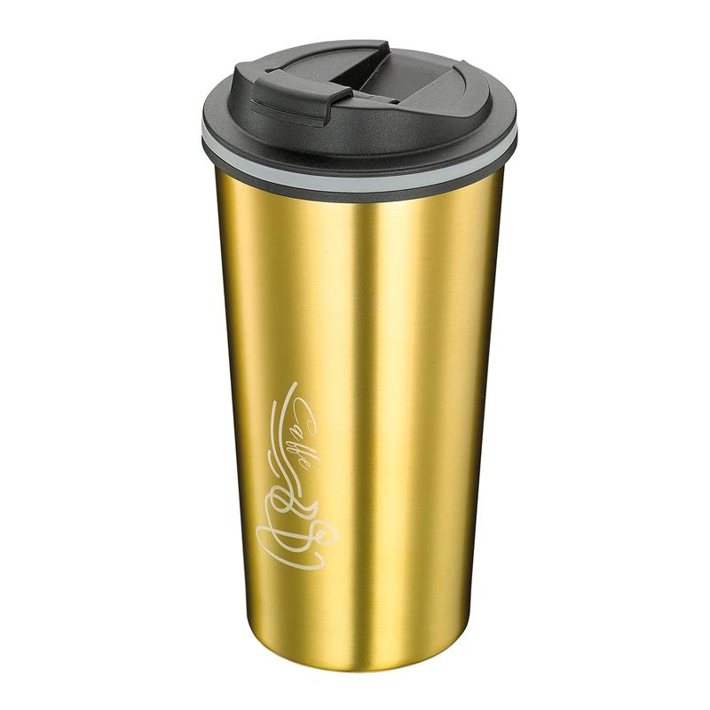 Cilio - kubek termiczny, 0,36 l, śred. 9 x 16,5 cm, stal nierdzewna, kolor złoty Coffee Culture