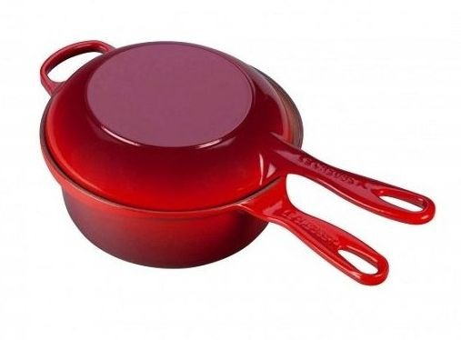 LeCreuset - Garnek marmitout 2 w 1  22 cm 1,9 l wiśniowy