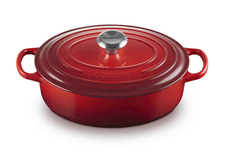 LeCreuset - brytfanna żeliwna emaliowana Signature 27 cm 3,4 l wiśniowa