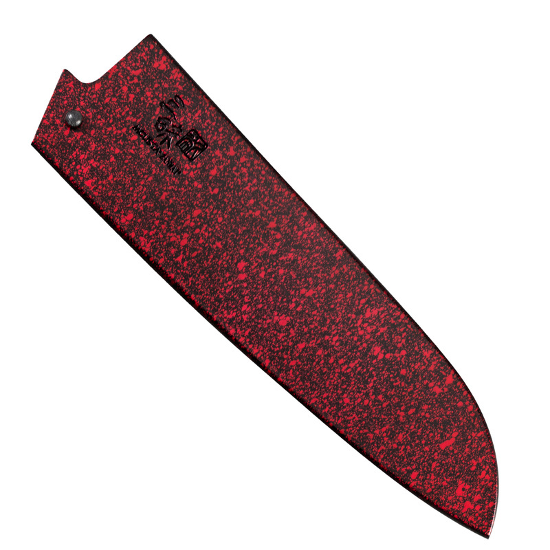 Mcusta – Drewniany pokrowiec "Saya" na nóż Santoku 18cm