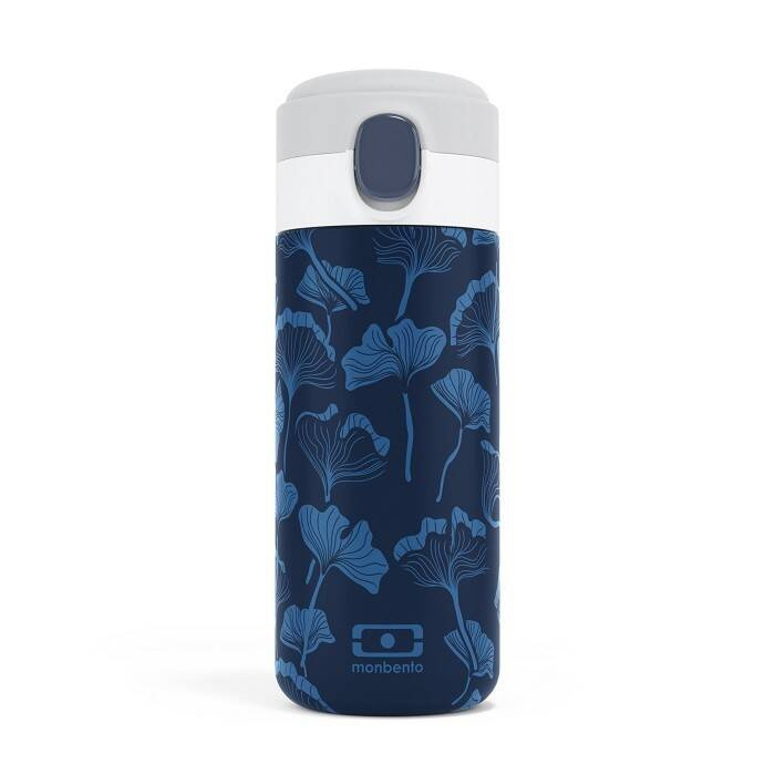 Monbento - Kubek termiczny Pop, Graphic blue Ginkgo
