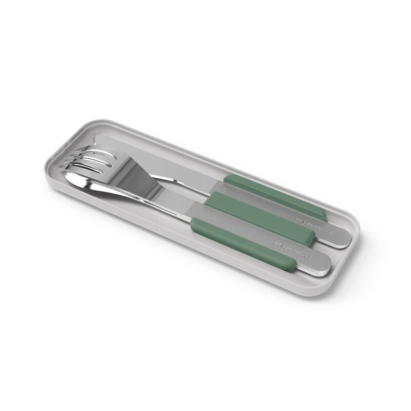 Monbento - Zestaw sztućców podróżnych Slim Box Nat.Green