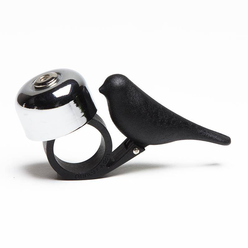Qualy - Dzwonek rowerowy Bird czarny