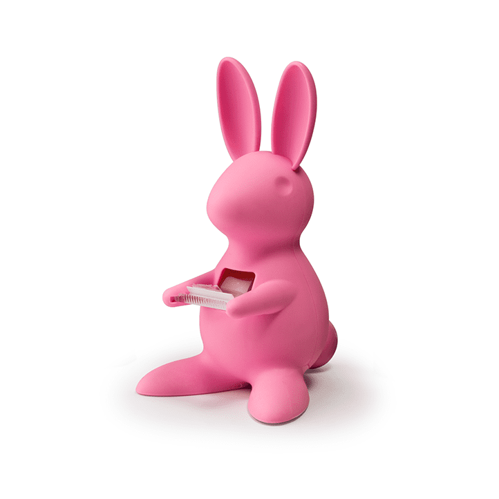 Qualy - Podajnik taśmy Desk Bunny różowy