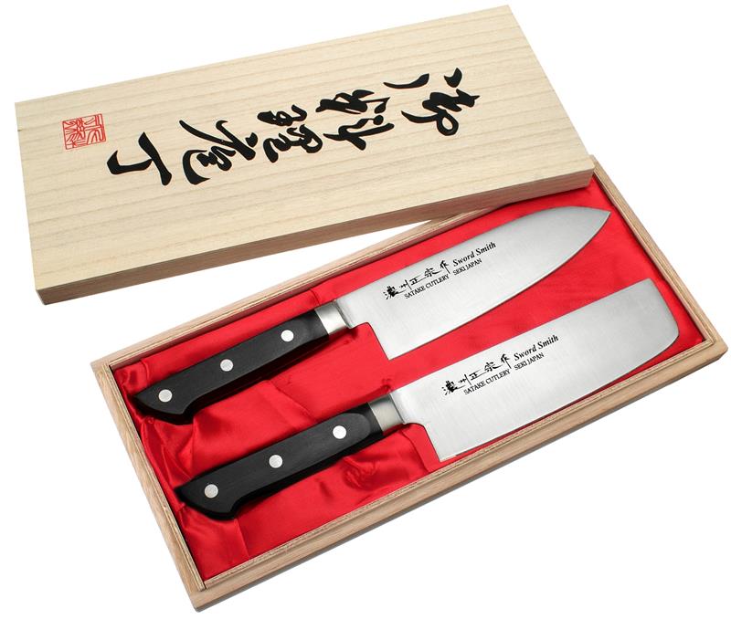 Satake - Katsu Zestaw nóż Santoku + Nakiri