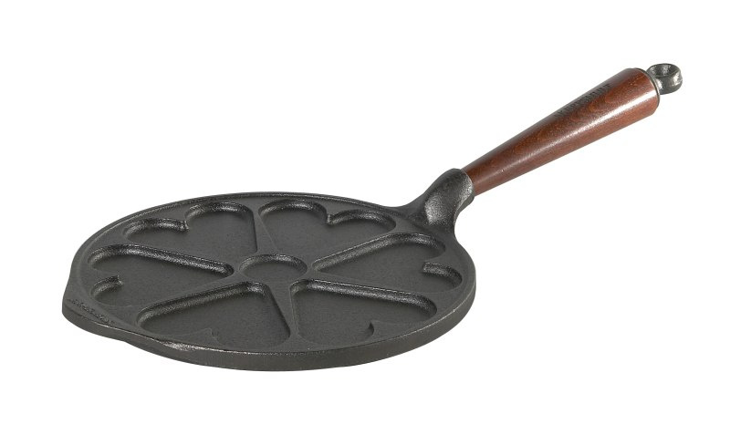 Skeppshult - Patelnia do naleśników serduszka 22 cm, drewno