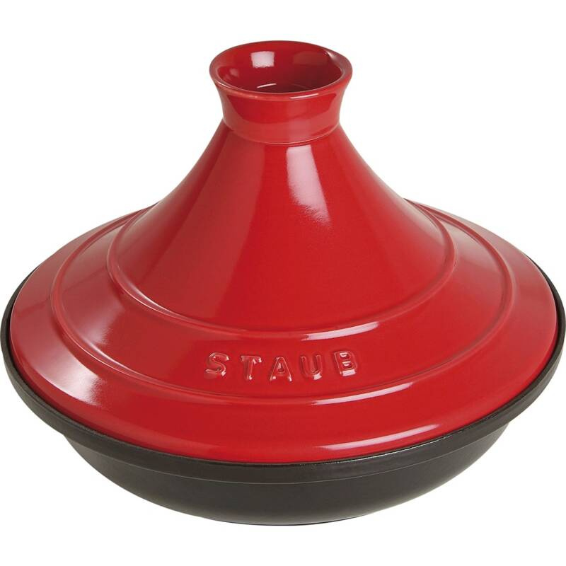 Staub -  Tajine żeliwno ceramiczne czerwone 28 cm