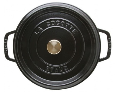 Staub - garnek brytfanna żeliwna z wkładem do gotowania na parze szara 4,6 l 26 cm