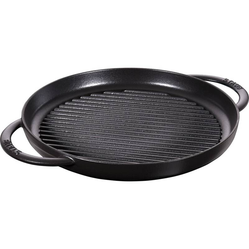 Staub - patelnia grillowa żeliwna czarna 30 cm