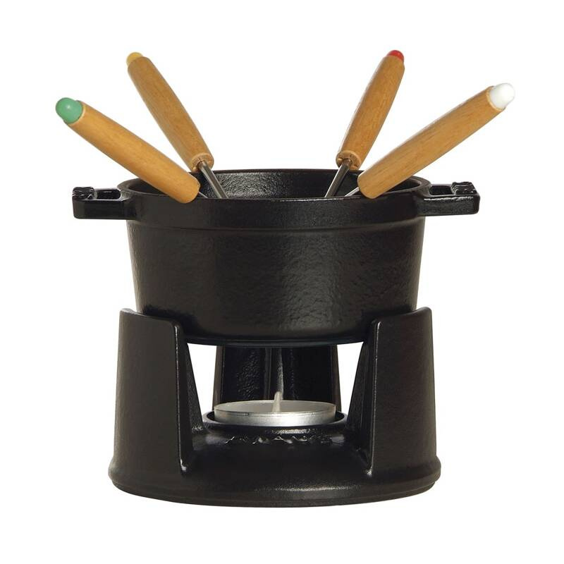 Staub -  żeliwne fondue mini czarne 0,25 l 10 cm