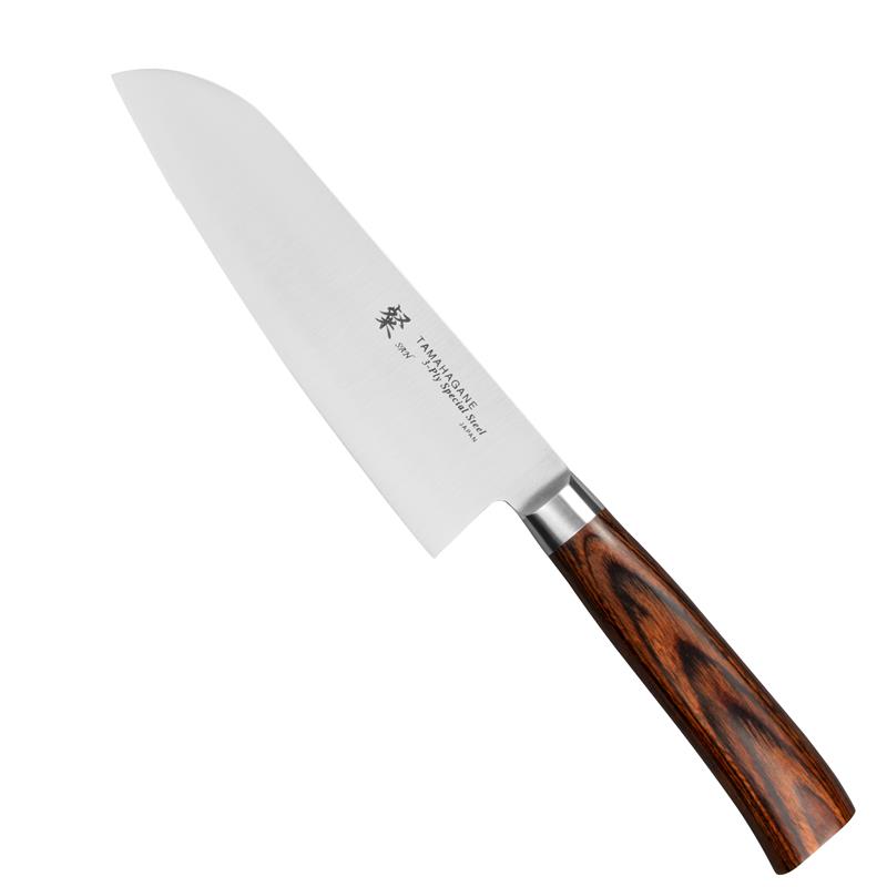 Tamahagane - SAN Brown Nóż Santoku 17,5cm