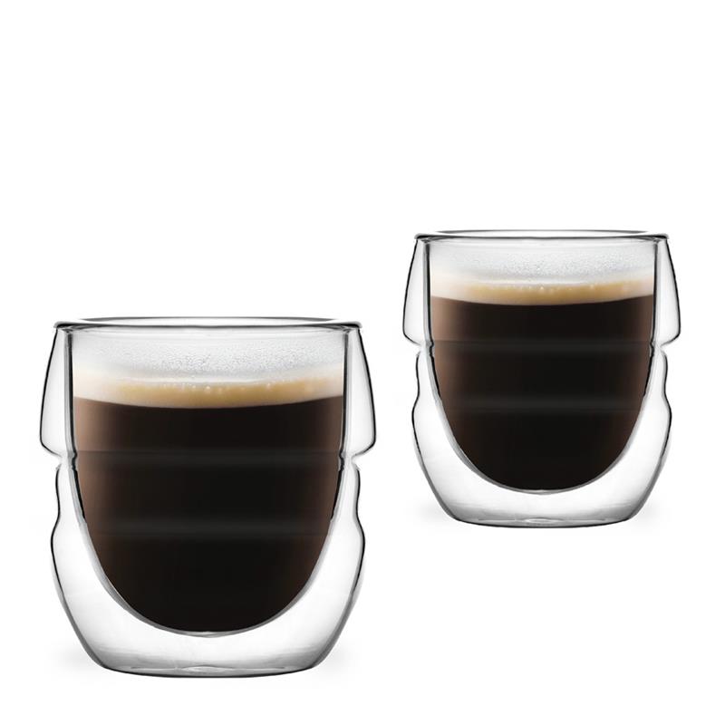 Vialli Design - 2 szklanki do espresso z podwójną ścianką 70ml Sferico