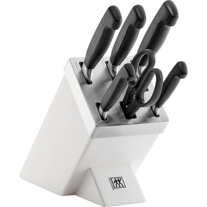 Zwilling - Zestaw 5 noży w bloku samoostrzącym Four Star - biały