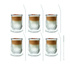 Vialli Design - Zestaw 6 szklanek Diamante 300ml i 6 słomek szklanych 23cm białych